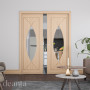 Deanta Pocket Door Kits (Double Oak)